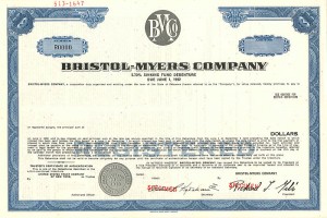 Bristol-Myers Co. - Specimen Stock Certificate